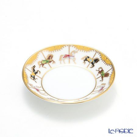 大倉陶園 うまくゆく 回転木馬 10cmディッシュ 50CS／1901