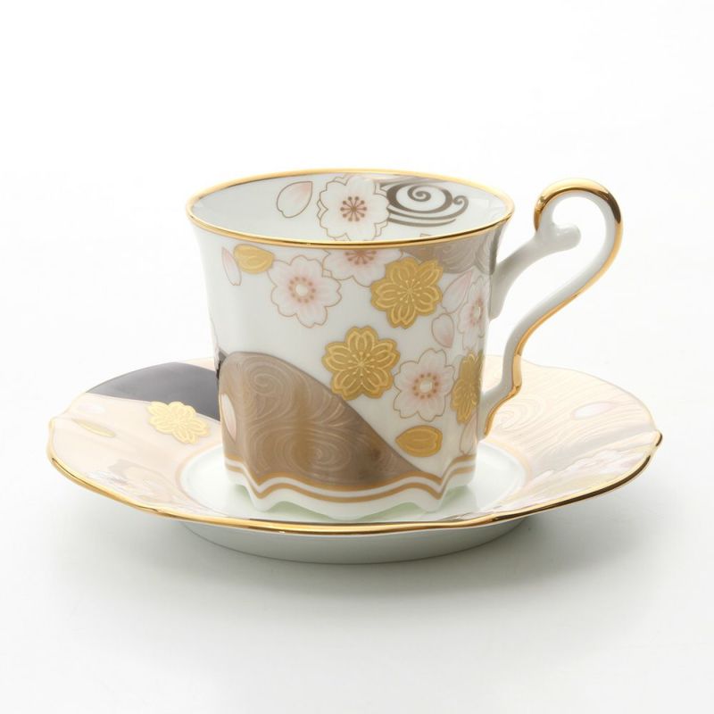 ノリタケ あやみなも T52506／4661 桜金銀彩コーヒー碗皿