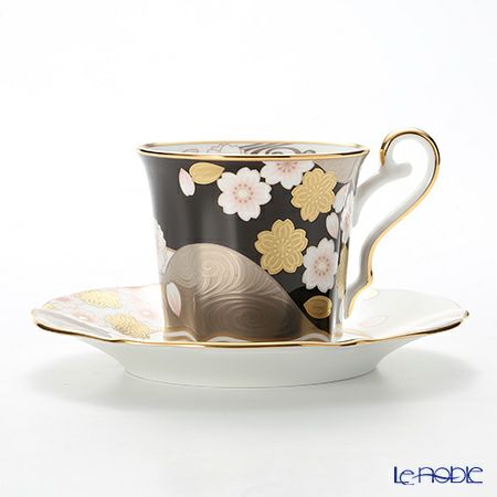 ノリタケ あやみなも 4939-1J／T52506 夜桜金銀彩コーヒー碗皿