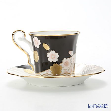 ノリタケ あやみなも 4939-1J／T52506 夜桜金銀彩コーヒー碗皿