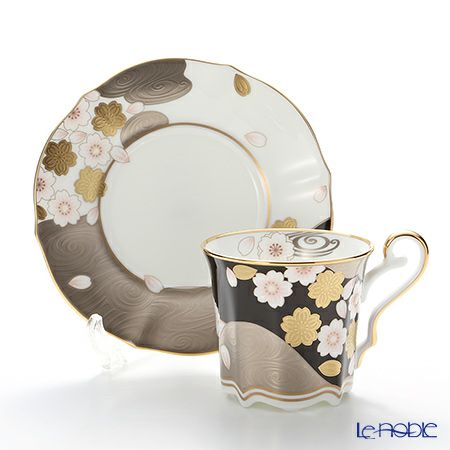 ノリタケ あやみなも 4939-1J／T52506 夜桜金銀彩コーヒー碗皿