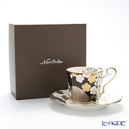 ノリタケ あやみなも 4939-1J／T52506 夜桜金銀彩コーヒー碗皿