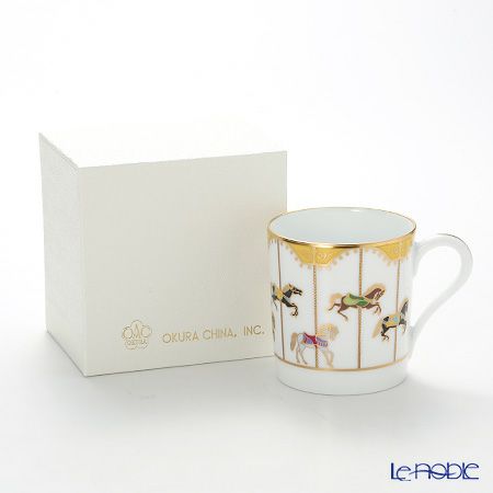 大倉陶園 うまくゆく 回転木馬 マグ 1901／107C