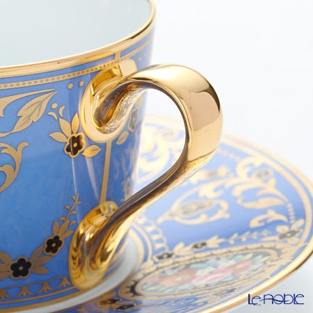 ノリタケ オマージュコレクション H-765J／T2401 カプチーノ碗皿（青絵花文）