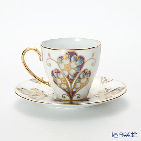 ノリタケ オマージュコレクション H-771J／T2403 コーヒー碗皿（雲母金彩花文）