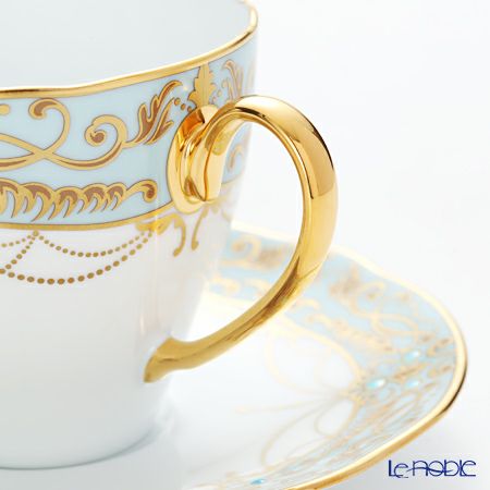 ノリタケ オマージュコレクション H-772J／T2403 コーヒー碗皿（藍白絵唐草文）