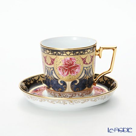 ノリタケ オマージュコレクション H-769J／T2402 コーヒー碗皿（色絵薔薇文）