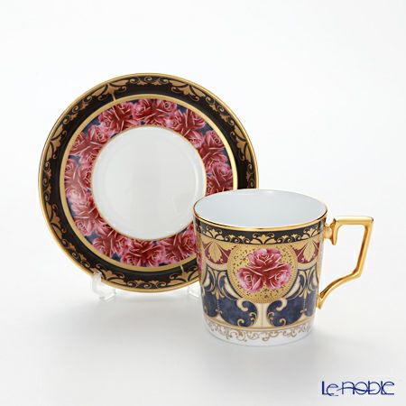 ノリタケ オマージュコレクション H-769J／T2402 コーヒー碗皿（色絵薔薇文）