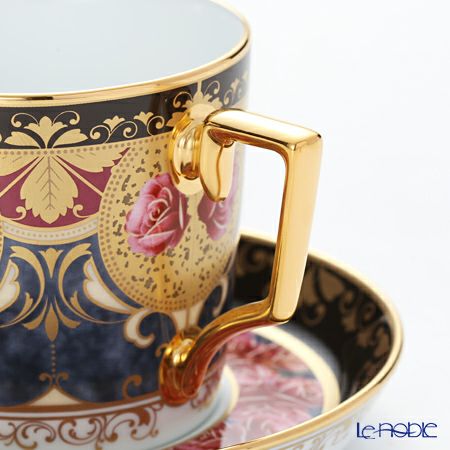 ノリタケ オマージュコレクション H-769J／T2402 コーヒー碗皿（色絵薔薇文）