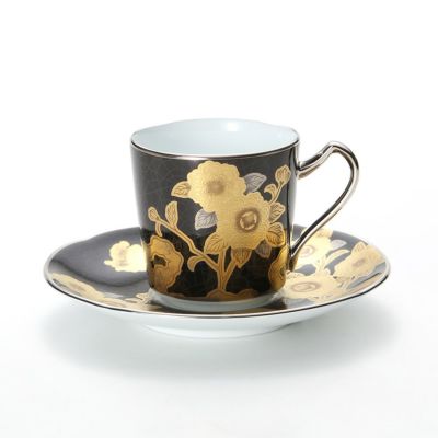 ノリタケ オマージュコレクション H-767J／T2404 デミタス碗皿（黒絵