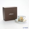 ノリタケ オマージュコレクション H-768J／T2404 デミタス碗皿（淡青絵薔薇文）