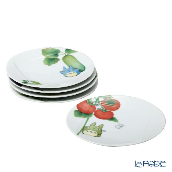 ノリタケ となりのトトロ 野菜シリーズ 1704-15L／VF94531 15.5cmプレート 5枚絵変り