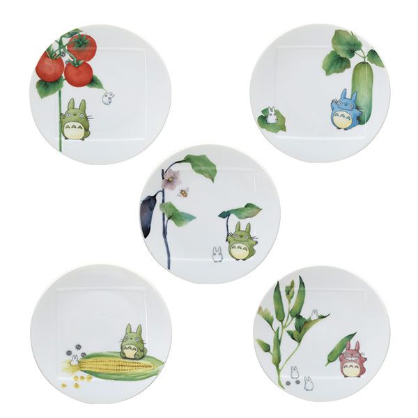 ノリタケ となりのトトロ 野菜シリーズ 1704-15L／VF94531 15.5cmプレート 5枚絵変り