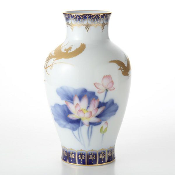 大倉陶園 鳳凰舞妃蓮 28cm 花器 20A／A946-2