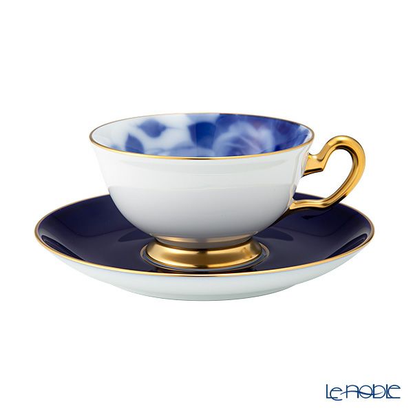 大倉陶園 100周年記念 ブルーローズ カップ＆ソーサー 8011R／6C