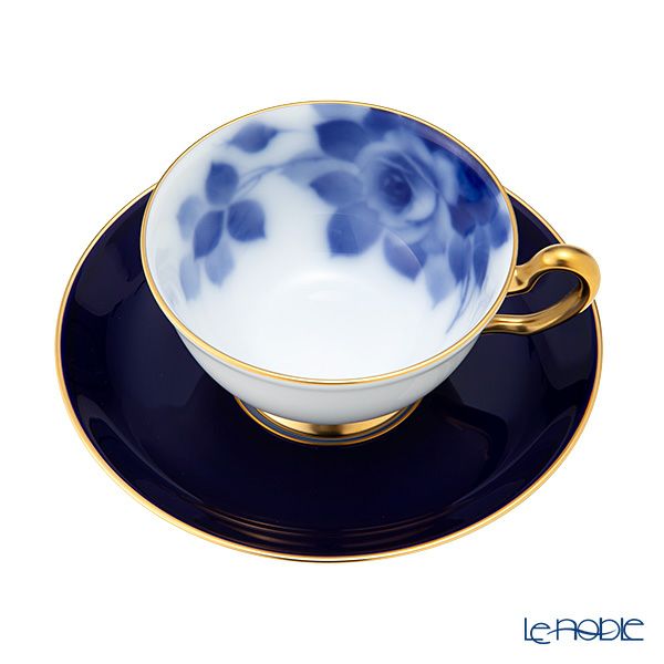 大倉陶園 100周年記念 ブルーローズ カップ＆ソーサー 8011R／6C