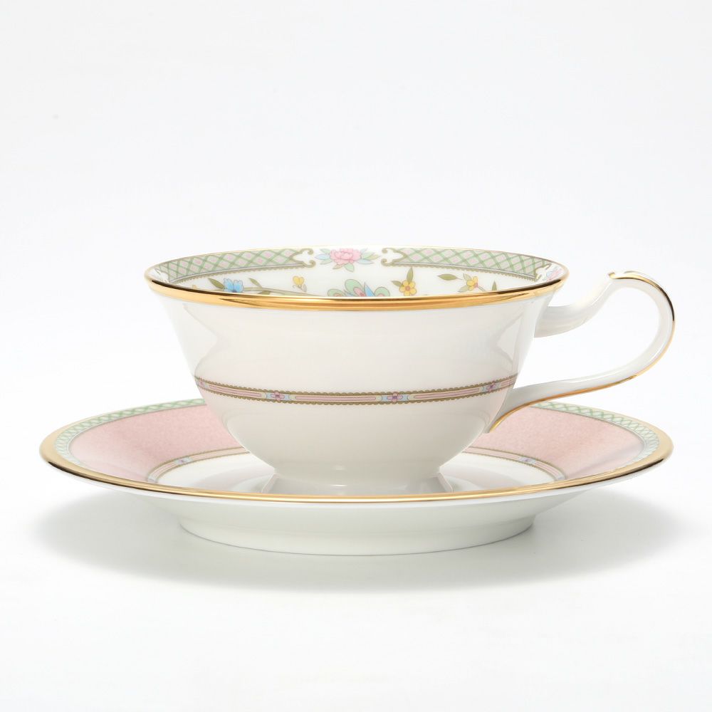 ノリタケ ヨシノ 9983-7J／Y59587 ティー・コーヒー兼用 碗皿 ピンク