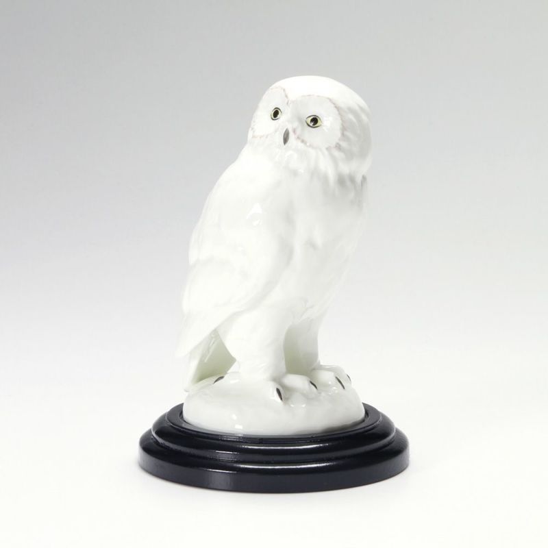 ノリタケ スタジオコレクション 置物 フクロウとまり木 H17cm（台付