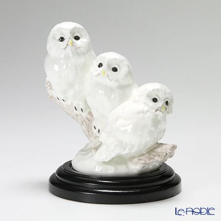 ノリタケ スタジオコレクション AC182／K122 置物 ふくろう三兄弟 H14.5cm（台付）