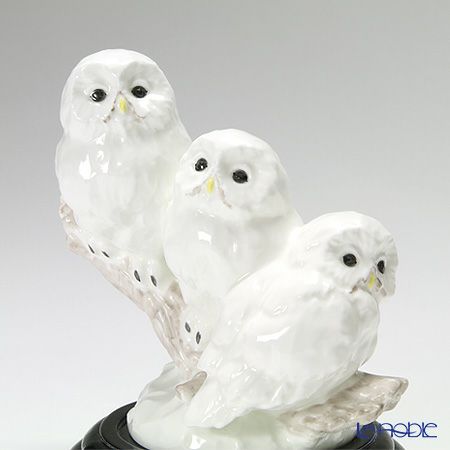 ノリタケ スタジオコレクション AC182／K122 置物 ふくろう三兄弟 H14.5cm（台付）