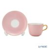 大倉陶園 色蒔き ティーカップ＆ソーサー／モーニング碗皿 295ml ピンク 1091-1／26C