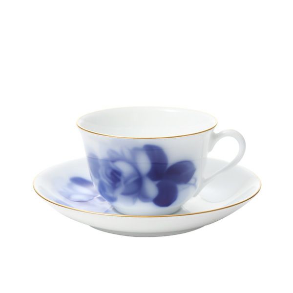 大倉陶園 ブルーローズ コーヒー碗皿 8211／78C