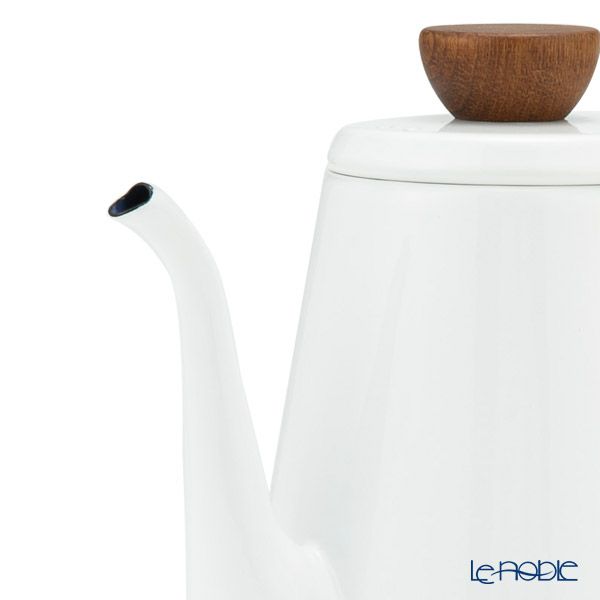 ハリオ ボナ・琺瑯ドリップケトル BDK-80-W 実用容量800ml【直火・IH用】