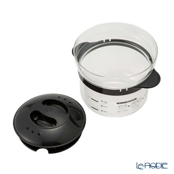 ハリオ ガラスのレンジご飯釜 1~2合用 計量カップ付き XRCN-2-B【電子レンジ用】