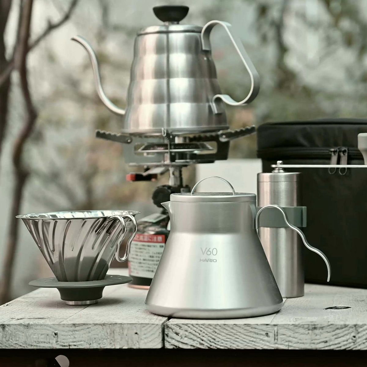 ハリオ アウトドア V60 メタルドリッパー O-VDM-02-HSV 1～4杯用