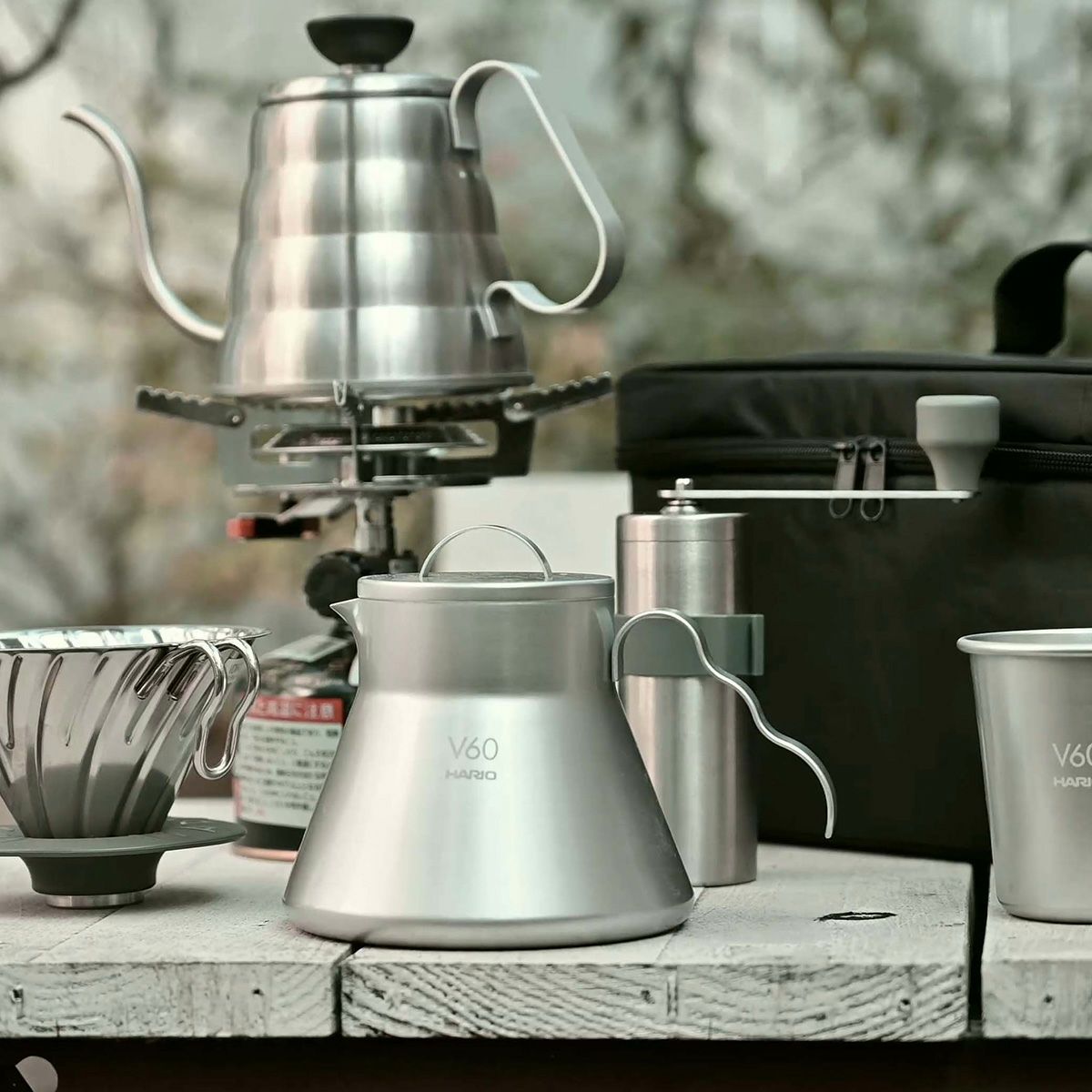 ハリオ アウトドア V60 メタルドリップケトル・ヴォーノ O-VKB-70-HSV 500ml【直火用】※IH不可※