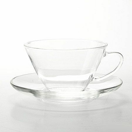 ハリオ 耐熱カップ＆ソーサー・ワイド CSW-1T 230ml