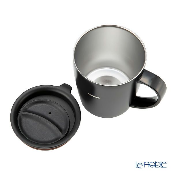 ハリオ フタ付き保温マグ300 SMF-300-B 実用容量300ml ブラック