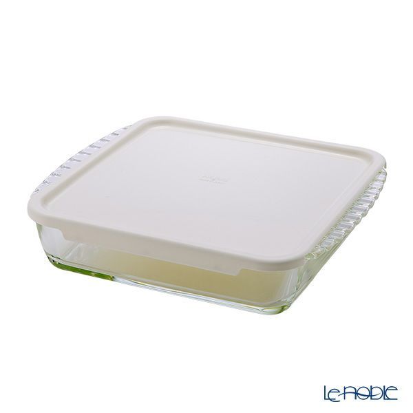 ハリオ スタッキング 耐熱ガラスコンテナ 7個セット スクエア HKOZ-8002-OW