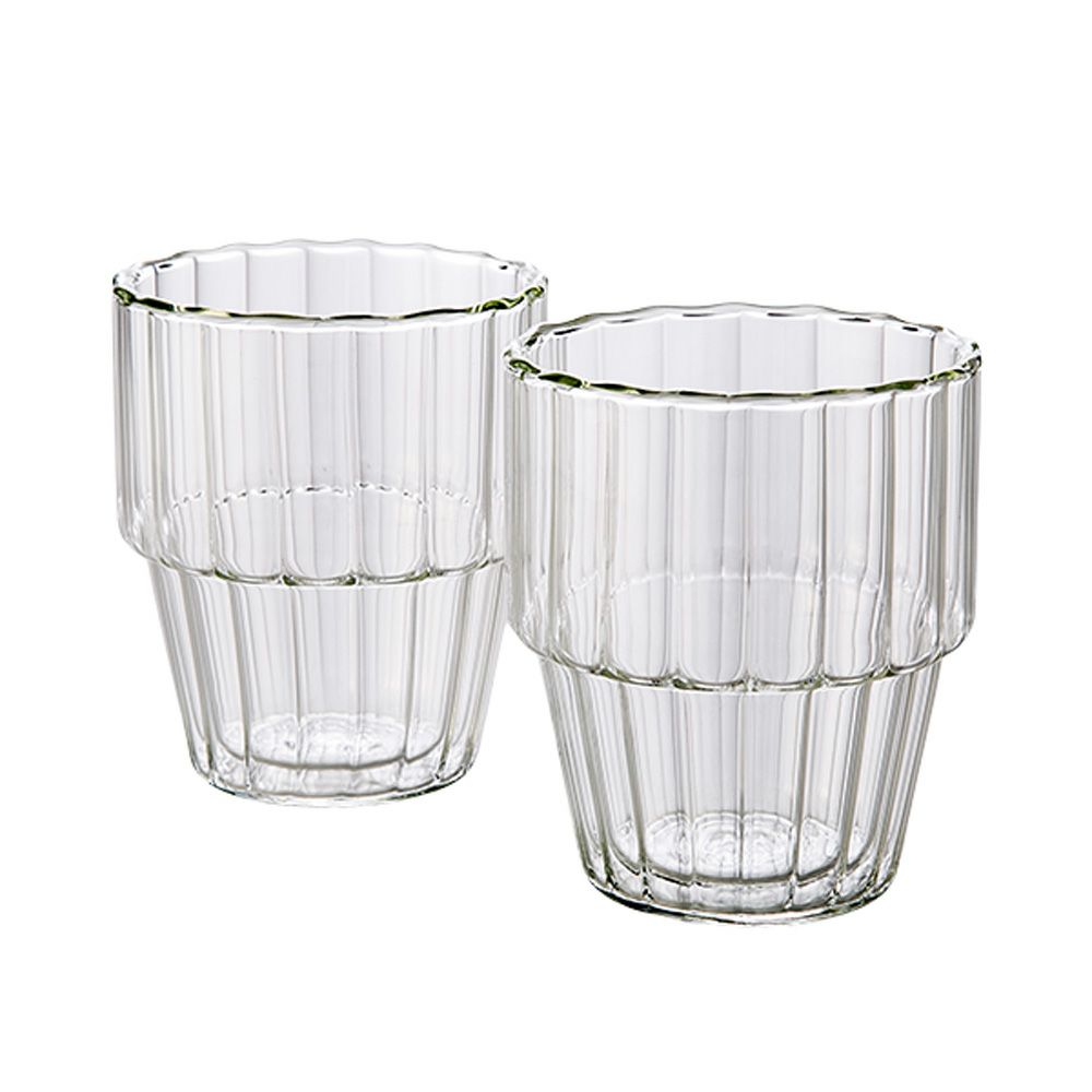 ハリオ ダブルウォールスタックグラス ライン 2個セット 300ml HWS-4012-M