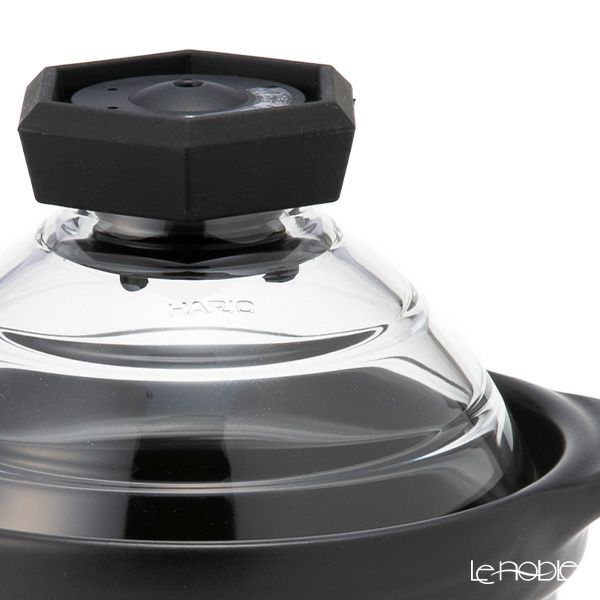 ハリオ フタがガラスのご飯釜 1-2合用 GNR-150-B-W【直火用】