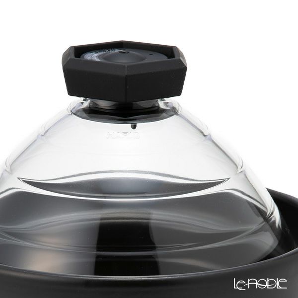 ハリオ フタがガラスのご飯釜 2-3合用 GNR-200-B-W【直火用】