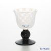 廣田硝子 大正浪漫硝子 TR-12-1B 酒盃 市松 黒 60ml 低