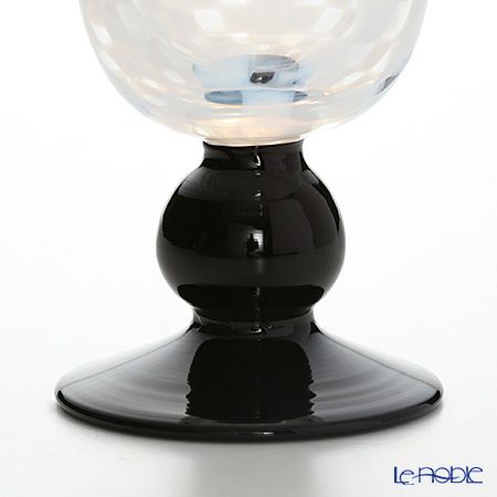 廣田硝子 大正浪漫硝子 TR-12-1B 酒盃 市松 黒 60ml 低