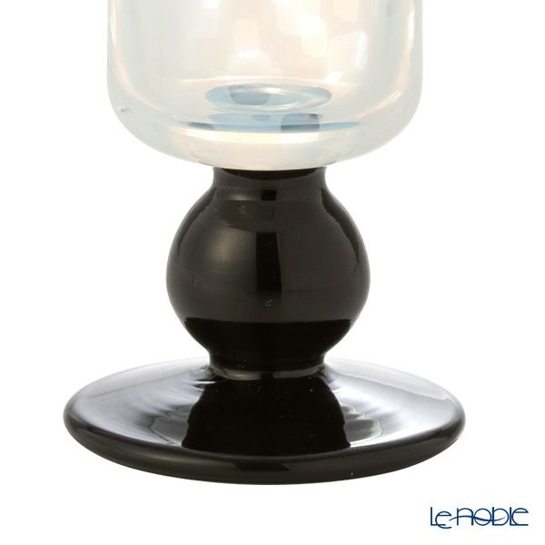 廣田硝子 大正浪漫硝子 TR-20-1B 酒盃 市松 黒 90ml 高