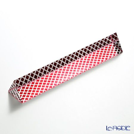 廣田硝子 漆硝子文鎮 EDO-14 矢来柄