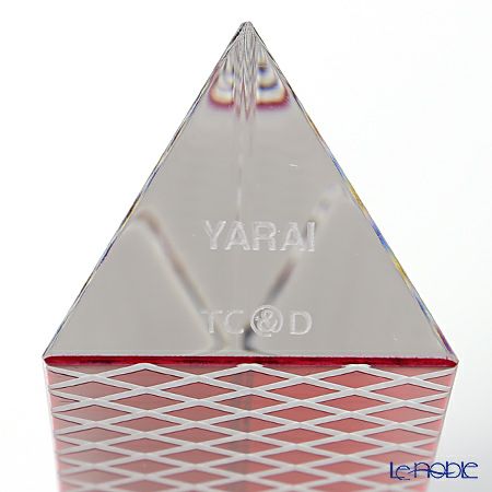 廣田硝子 漆硝子文鎮 EDO-14 矢来柄