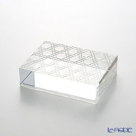 廣田硝子 切子紋様文鎮 六角籠目 EDO-21