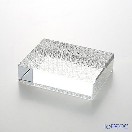 廣田硝子 切子紋様文鎮 菊繋ぎ EDO-22