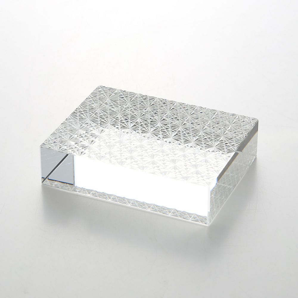 廣田硝子 切子紋様文鎮 菊繋ぎ EDO-22