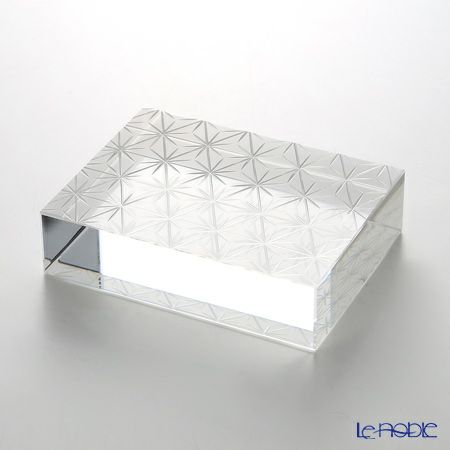 廣田硝子 切子紋様文鎮 麻の葉 EDO-23