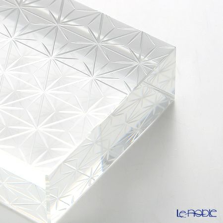 廣田硝子 切子紋様文鎮 麻の葉 EDO-23