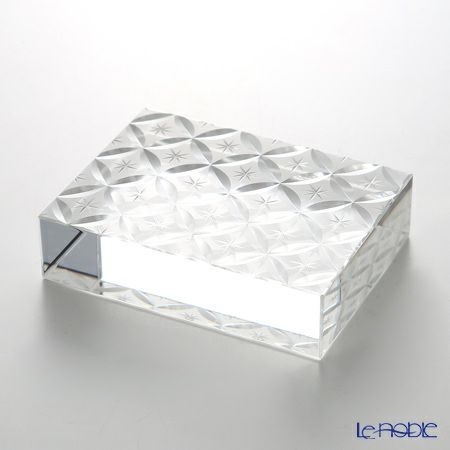 廣田硝子 切子紋様文鎮 七宝 EDO-25