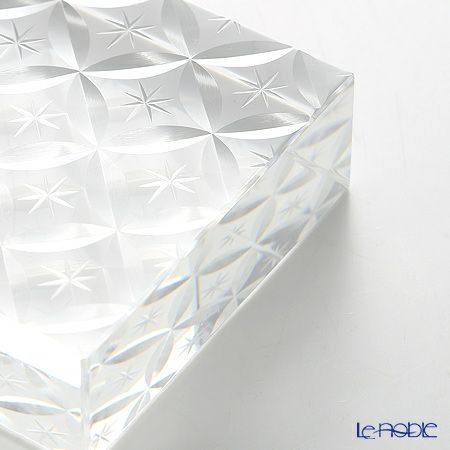 廣田硝子 切子紋様文鎮 七宝 EDO-25