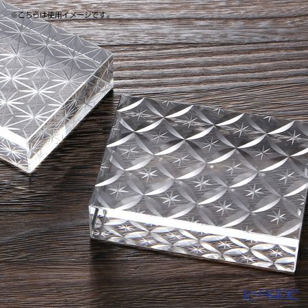 廣田硝子 切子紋様文鎮 七宝 EDO-25