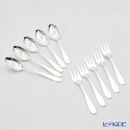 ピーターラビット PR-0251 皿中レーザー ティースプーン＆ケーキフォーク（銀仕上） 10本セット